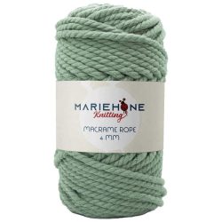 Mariehone Makramee-Seil 4 mm - recycelte Baumwolle, 3-fach, OEKO-TEX, 45 m