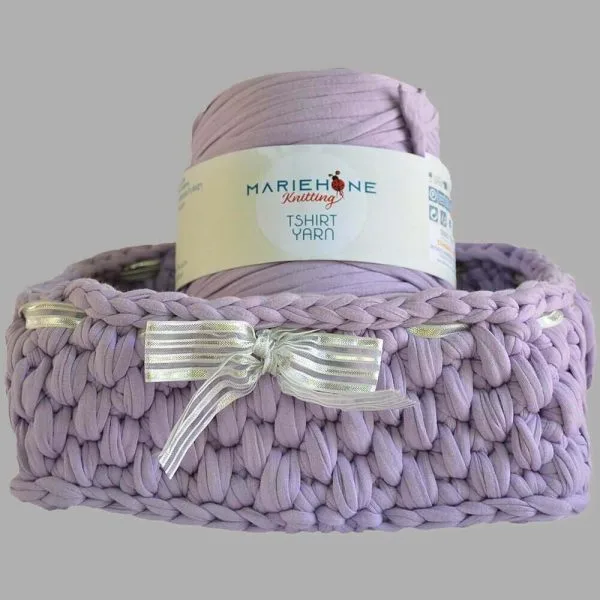 Mariehone recyceltes T-Shirt-Garn – 450 g/100 m Textilgarn zum Häkeln, Stricken – Ansicht 1