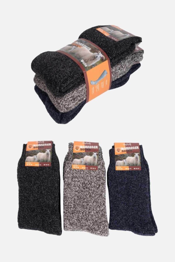 aytug-erkek-norweger-merino-yunu-kisli-d2cc-4.jpg Aytuğ Herren Haussocken Norweger-Frottee 3 er-Pack – warm & atmungsaktiv Winter - Bild 1