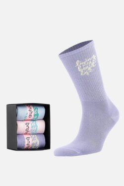 Aytuğ Bambus Damen Sneakersocken 3 er-Pack – atmungsaktiv, Geschenkbox, bunt