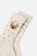 Aytuğ Weihnachtssocken Damen Ecru Lammwolle – 36–40, Sale 9.90 CHF – Ansicht 1