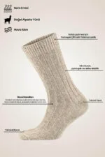 Aytuğ A-6006 Alpaka-Wintersocke Unisex – warm, atmungsaktiv, geruchsfrei – Ansicht 2