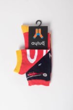 Aytuğ Unisex Baumwollsocken mit Feuerwehr-Motiv – bunt, 35–46, Geschenkbox - Bild 2