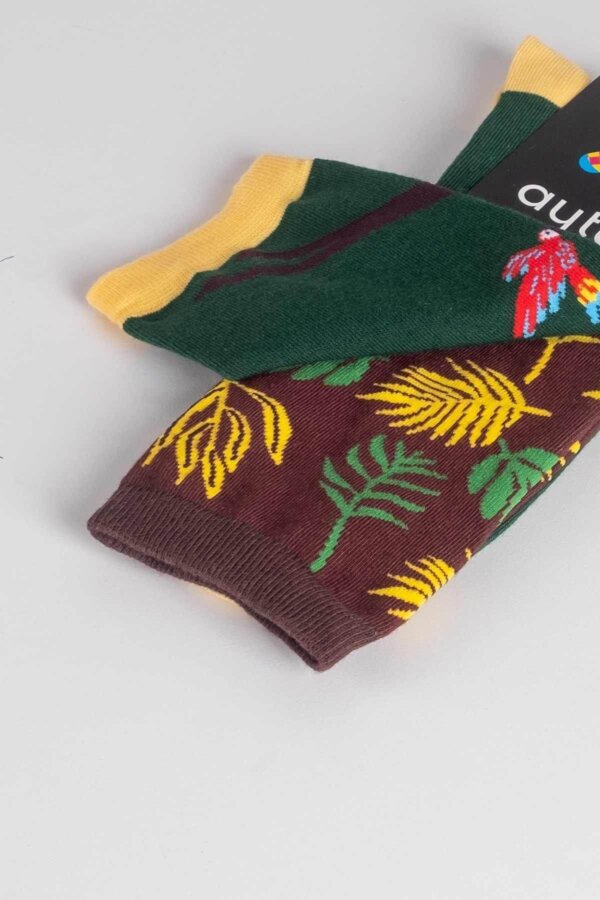Aytuğ Unisex Baumwollsocken mit Vogelmuster – weich, atmungsaktiv, Ganzjahr - Bild 3