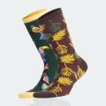 Aytuğ Unisex Baumwollsocken mit Vogelmuster – weich, atmungsaktiv, Ganzjahr