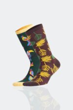 Aytuğ Unisex Baumwollsocken mit Vogelmuster – weich, atmungsaktiv, Ganzjahr