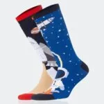 Aytuğ Space-Print Unisex-Socken aus Baumwolle, atmungsaktiv, 35–46, Geschenk