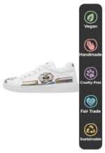 Dogo Damen Sneaker aus Vegan-Leder weiß Wise Owl – atmungsaktiv & rutschfest - Bild 5