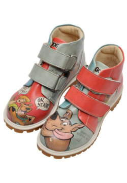 Scooby-Doo Hungry Doo Kinderstiefel orange – veganes Leder, lizenziert Gr. 28–34