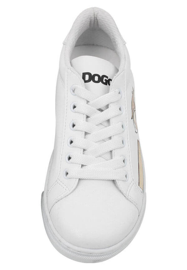 Dogo Unisex Kindersneaker vegan weiß mit Wise Owl-Print – rutschfest 28–35 - Bild 5