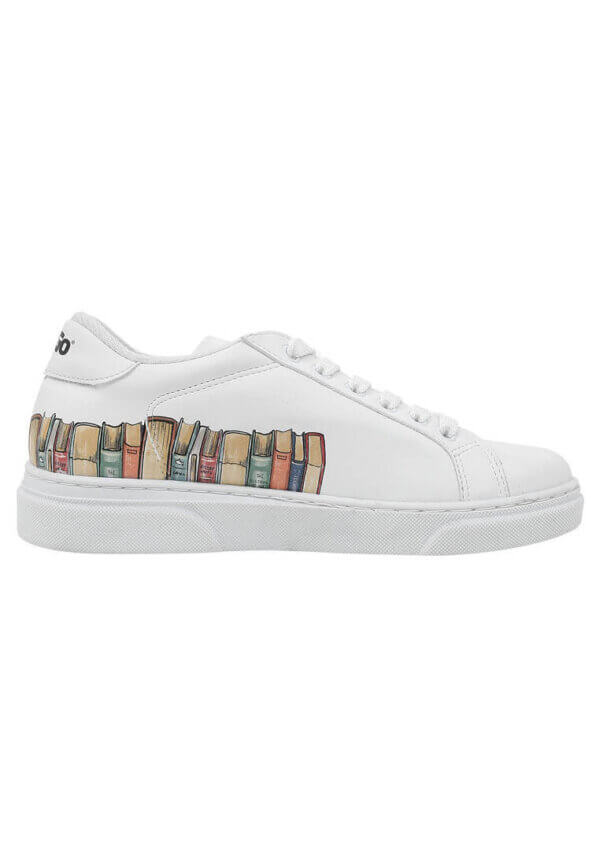 Dogo Unisex Kindersneaker vegan weiß mit Wise Owl-Print – rutschfest 28–35 - Bild 4