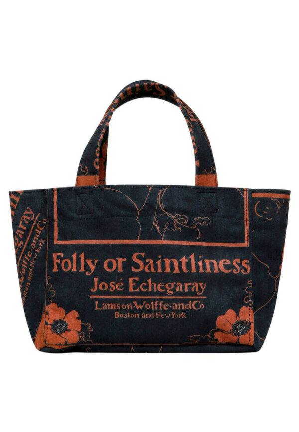 Dogo Vegane Tote Bag Schwarz Medium – Folly or Saintliness Damen Umhängetasche - Bild 2