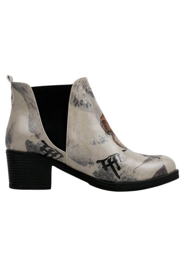 Dogo Damen Stiefeletten veganes Leder Beige – Chatting on a Branch, rutschfest - Bild 3