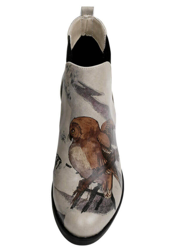 Dogo Damen Stiefeletten veganes Leder Beige – Chatting on a Branch, rutschfest - Bild 5