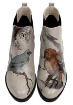 Dogo Damen Stiefeletten veganes Leder Beige – Chatting on a Branch, rutschfest - Bild 2