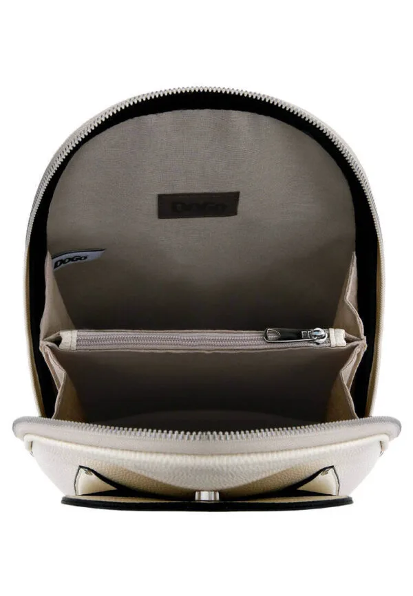 Dogo Tidy Bag Damenrucksack aus veganem Kunstleder, Creme, Lago-di-Como – Ansicht 3