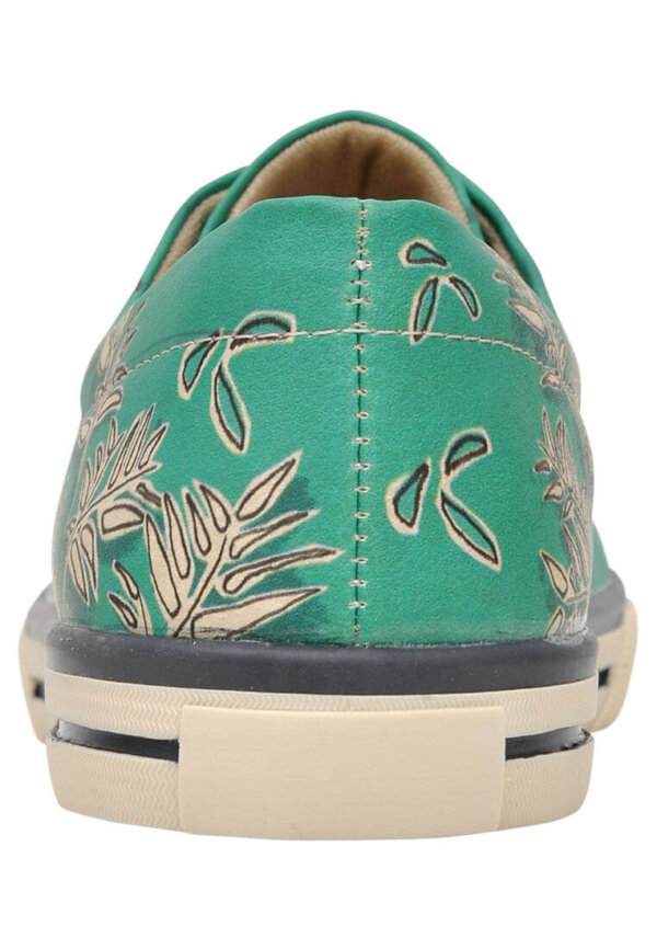 DOGO Damen-Sneaker veganes Leder grün – Koala Hug, handgefertigt & rutschfest - Bild 7
