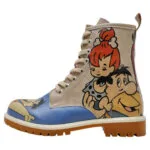 DOGO Damen-Langstiefel vegan – Warner Bros Flintstones, Türkei-Handarbeit