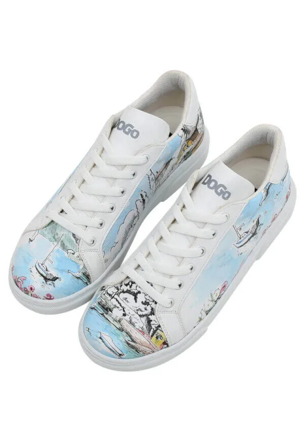 Dogo vegane Damen-Sneaker weiß – Lago di Como, atmungsaktiv & rutschfest – Ansicht 1
