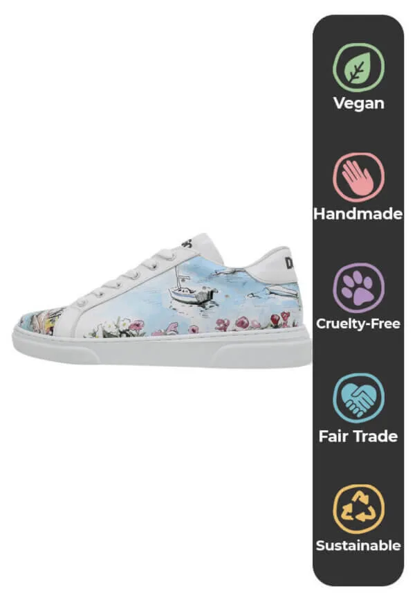 Dogo vegane Damen-Sneaker weiß – Lago di Como, atmungsaktiv & rutschfest – Ansicht 4