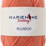 Mariehone Algodon Garn – Etikett mit Marke und Ladybug-Logo